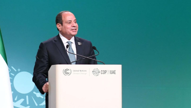 الرئيس عبدالفتاح السيسي يتحدث إلي العالم من قمة المناخ COP28